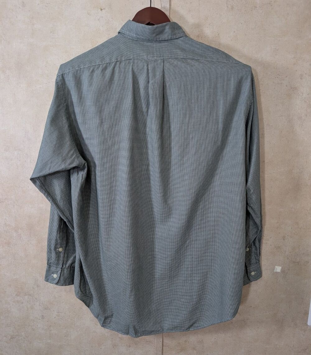 Ralph Lauren Golf Blake Fit Men's L Green Houndstooth Polo Button Down - Picture 3 of 8